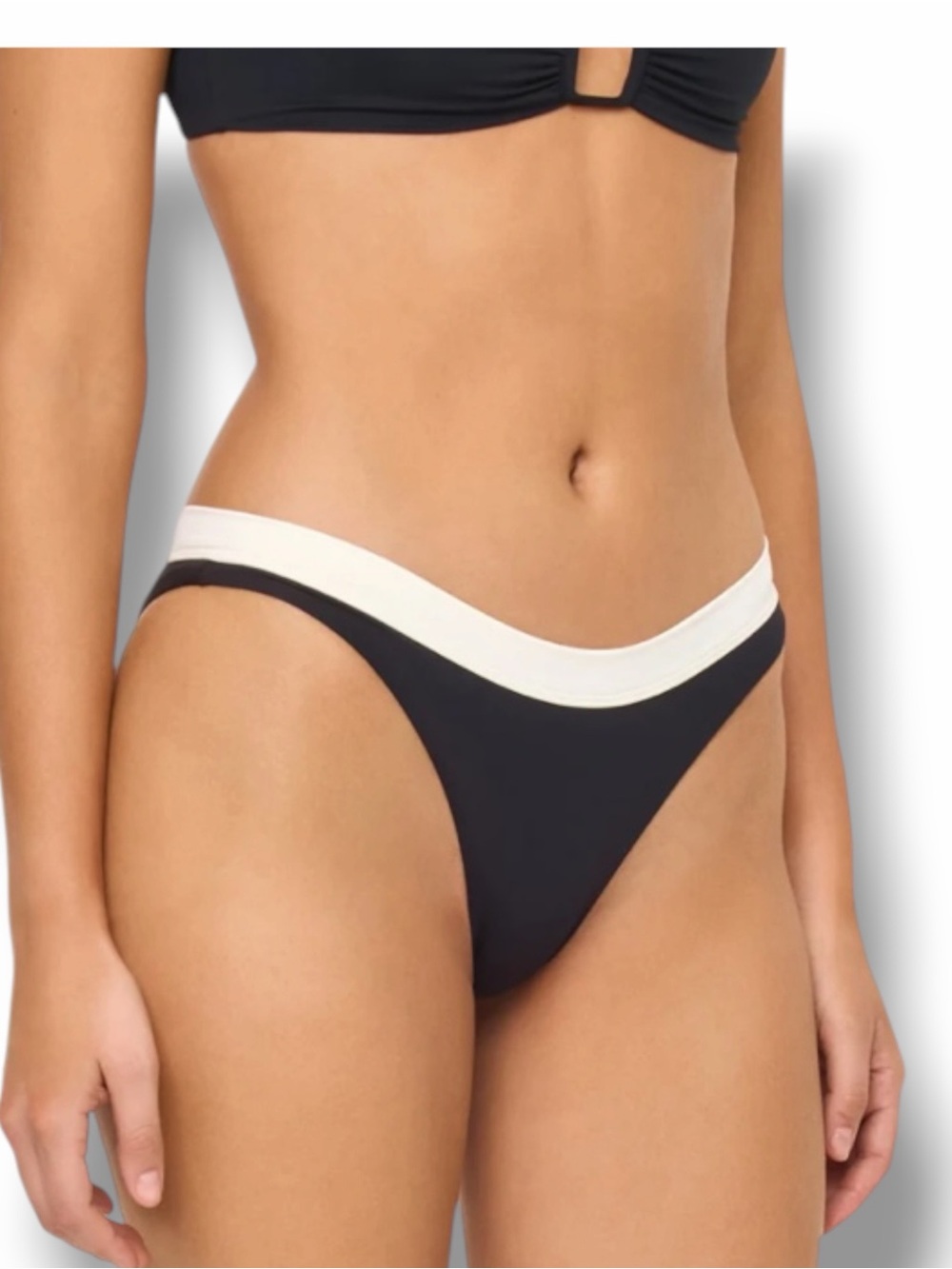 L*Space Mercer Bikini Bottom in Black Cream